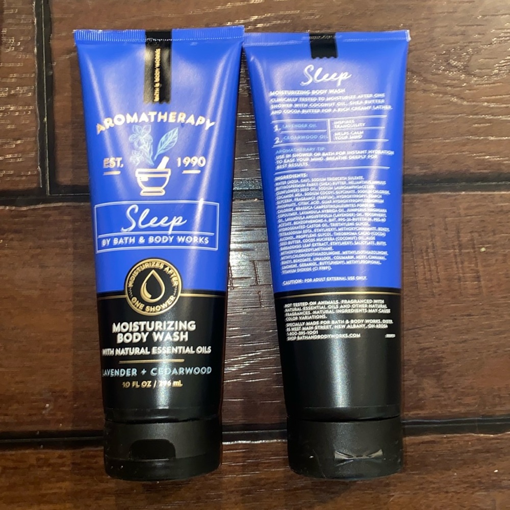 (1) B&BW Lavender Cedarwood Sleep Relax Body Wash Bodywash Soap Tube